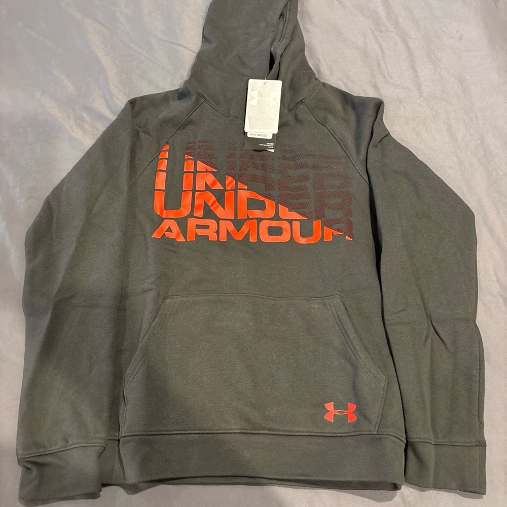 Youth Under Armour Dark Gray ColdGear Hoodie